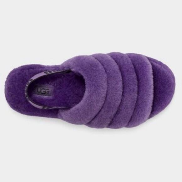 UGG Fluff Yeah Purple Slides Slippers Size 7 Women’s - Picture 4 of 12